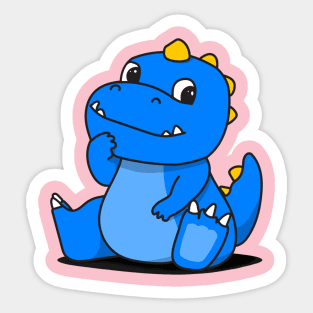 Blue Dino Sticker